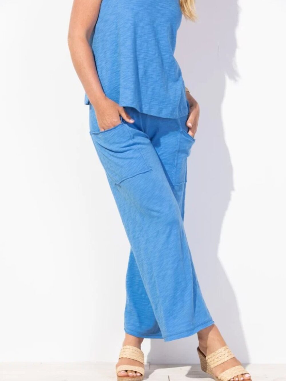 Escape by Habitat Marina Pull on Pant with Pockets Womens XL Blue